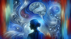 Simplified brain with chatbot bubble showing Parkinsons disease AI safety monitoring
